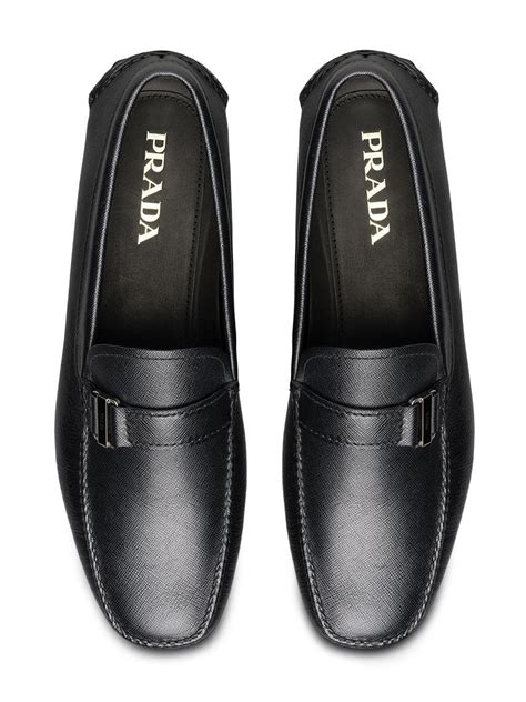 prada mens boat style driving shoes black|prada sole loafers men.